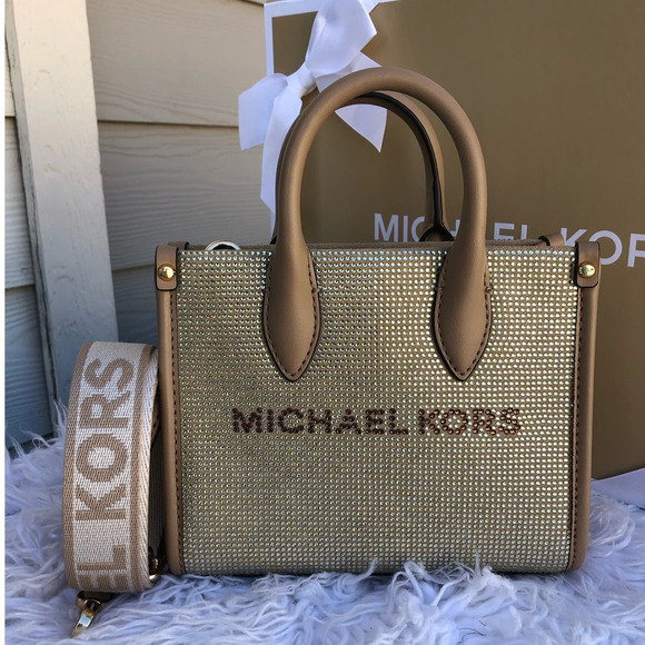 MICHAELKORSMirellaExtra-SmallLogoShopperLeatherCrossbodyWithGiftBox